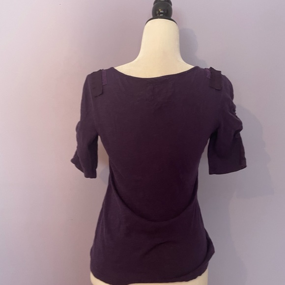 Anthropologie Deletta Purple Ribbons Top - Picture 4 of 5